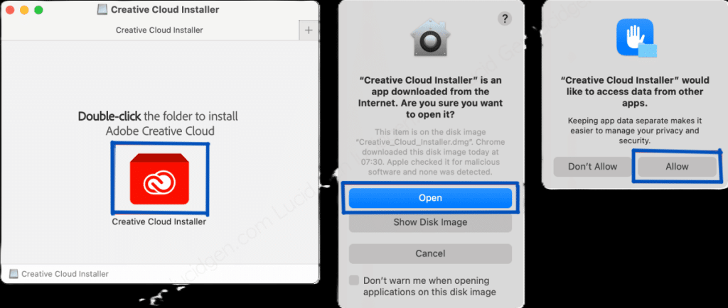 creative cloud pour installer Adobe Suite 2023 cracked dans un Mac