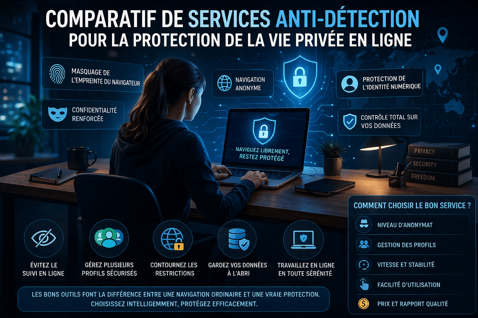 Comparatif de services anti-détection pour la protection de la vie privée en ligne