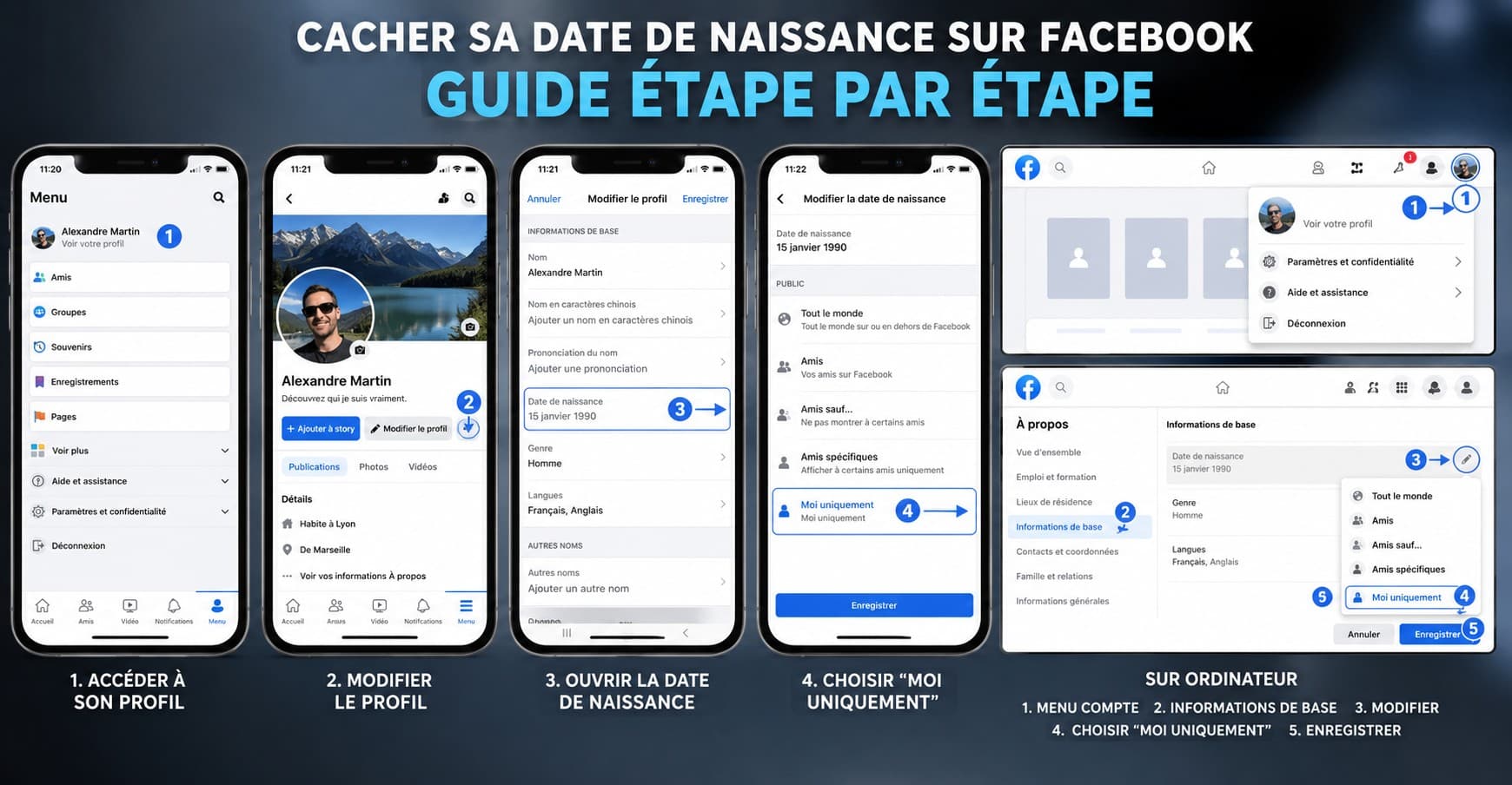 cacher sa date de naissance sur Facebook cacher sa date de naissance sur Facebook