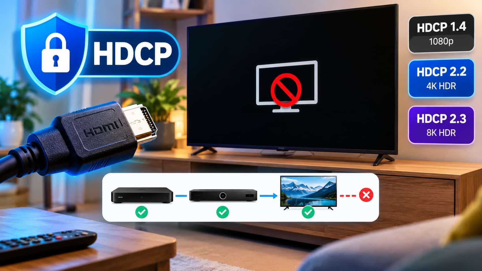 Compatibilité HDCP : pourquoi la TV bloque l&rsquo;image ?