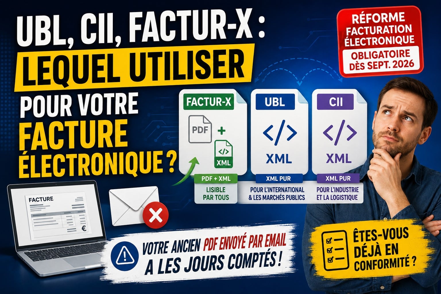 Formats UBL, CII, Factur-X : lequel utiliser pour votre facture électronique ?