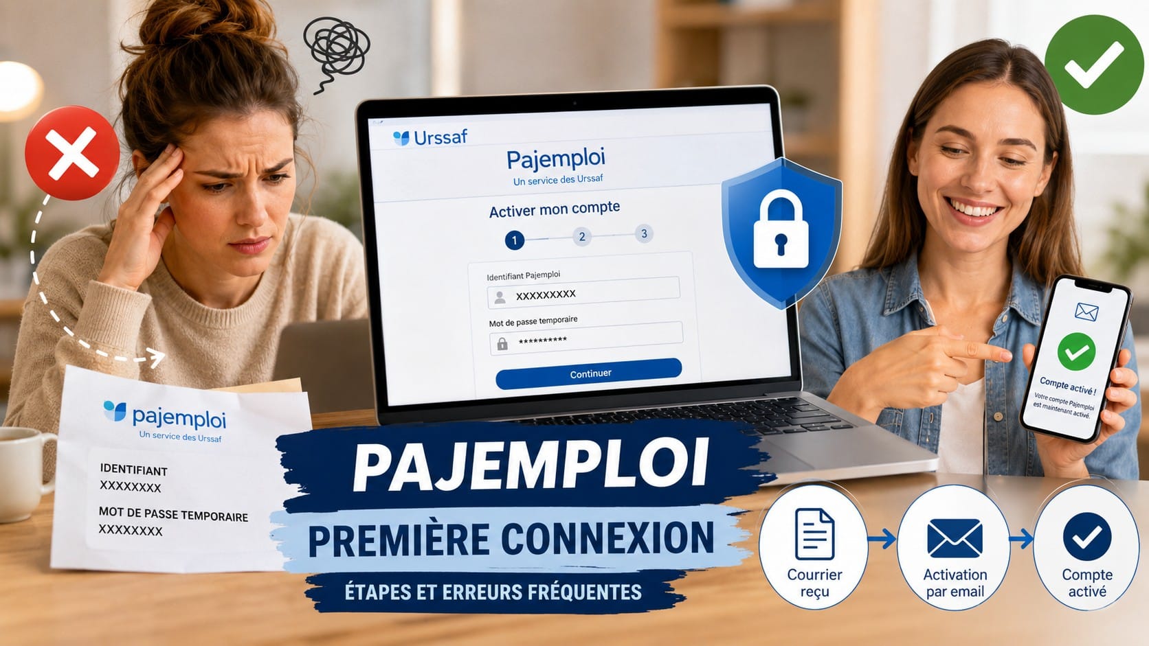 Pajemploi première connexion : étapes et erreurs fréquentes