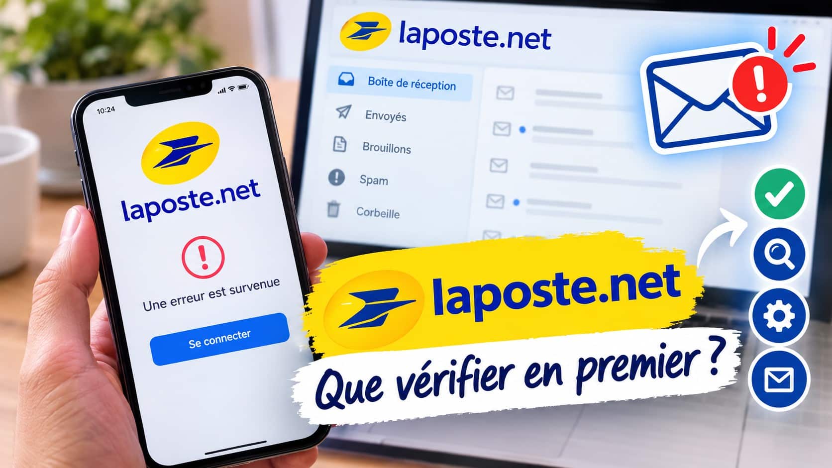 Problème Laposte.net aujourd’hui : que vĂ©rifier en premier ?