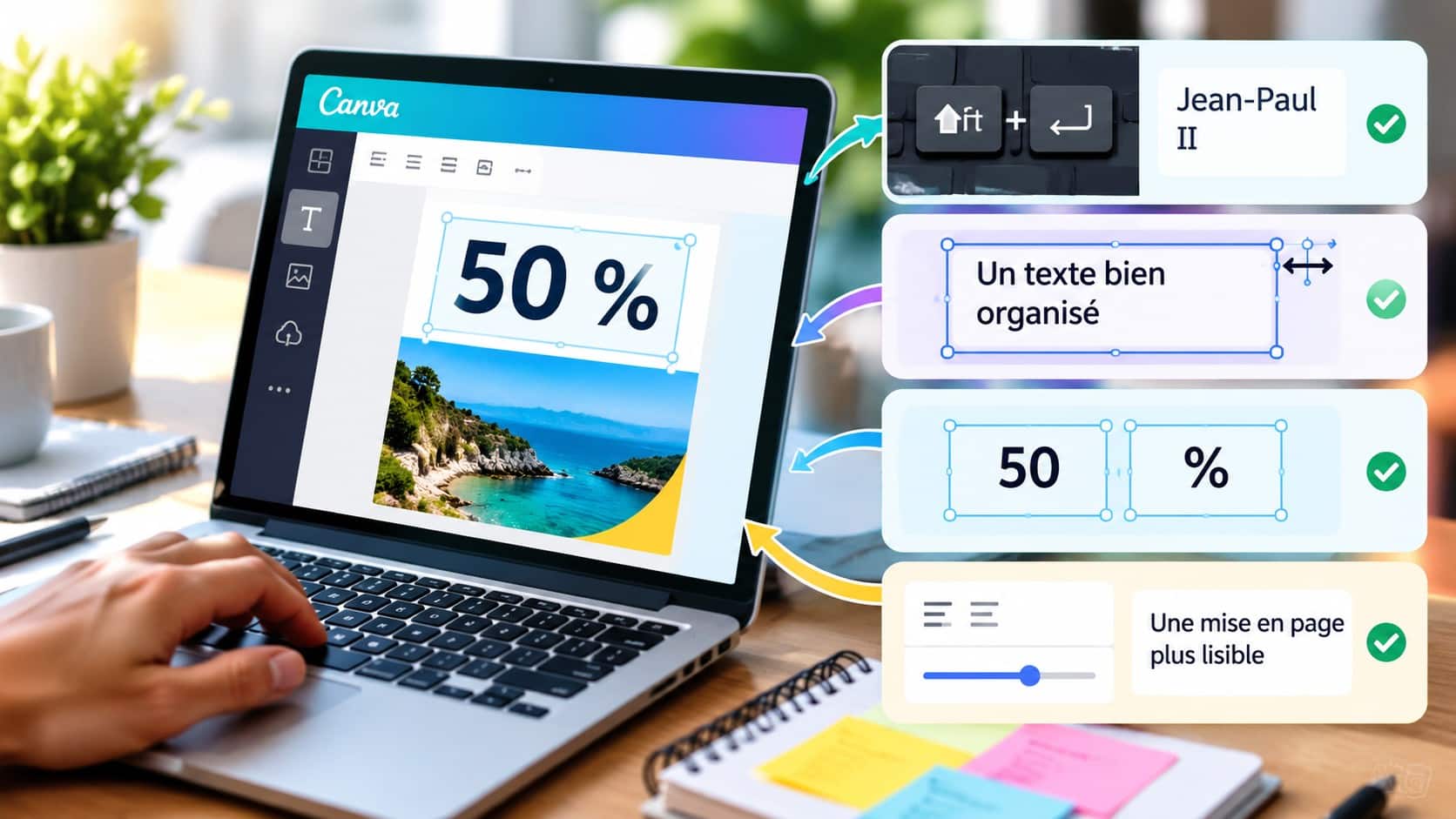 Espace insécable Canva : comment empêcher un retour à la ligne ?