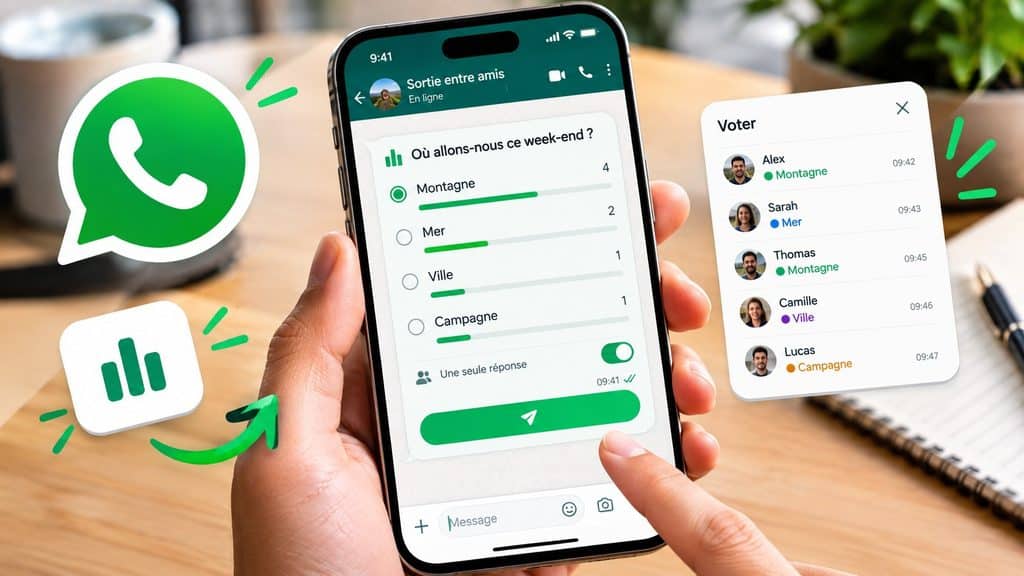faire un sondage sur WhatsApp